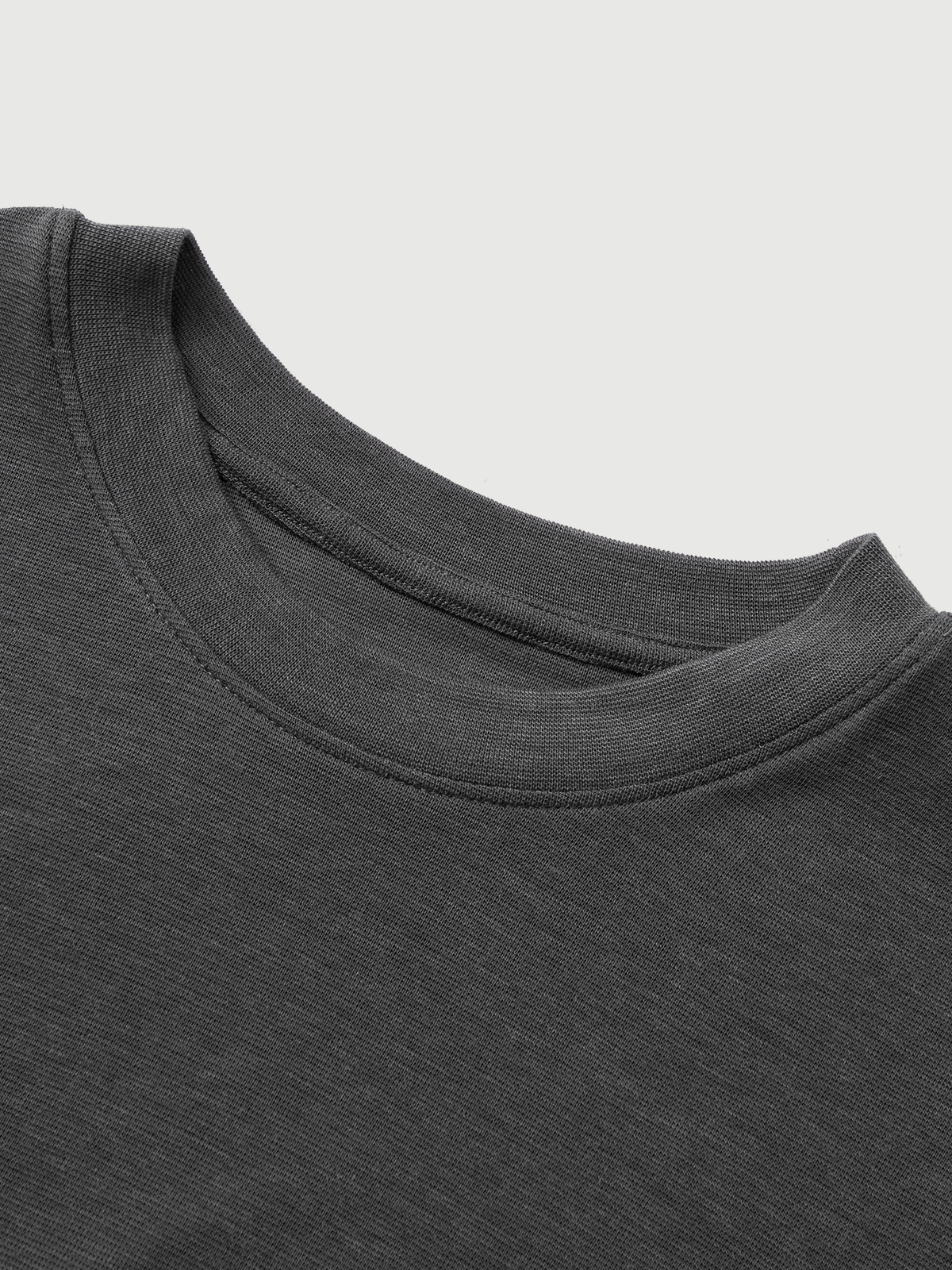 Lyocell Crew Neck Fitted T-Shirt