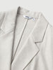 Linen Peak Lapel Half Sleeves Blazer