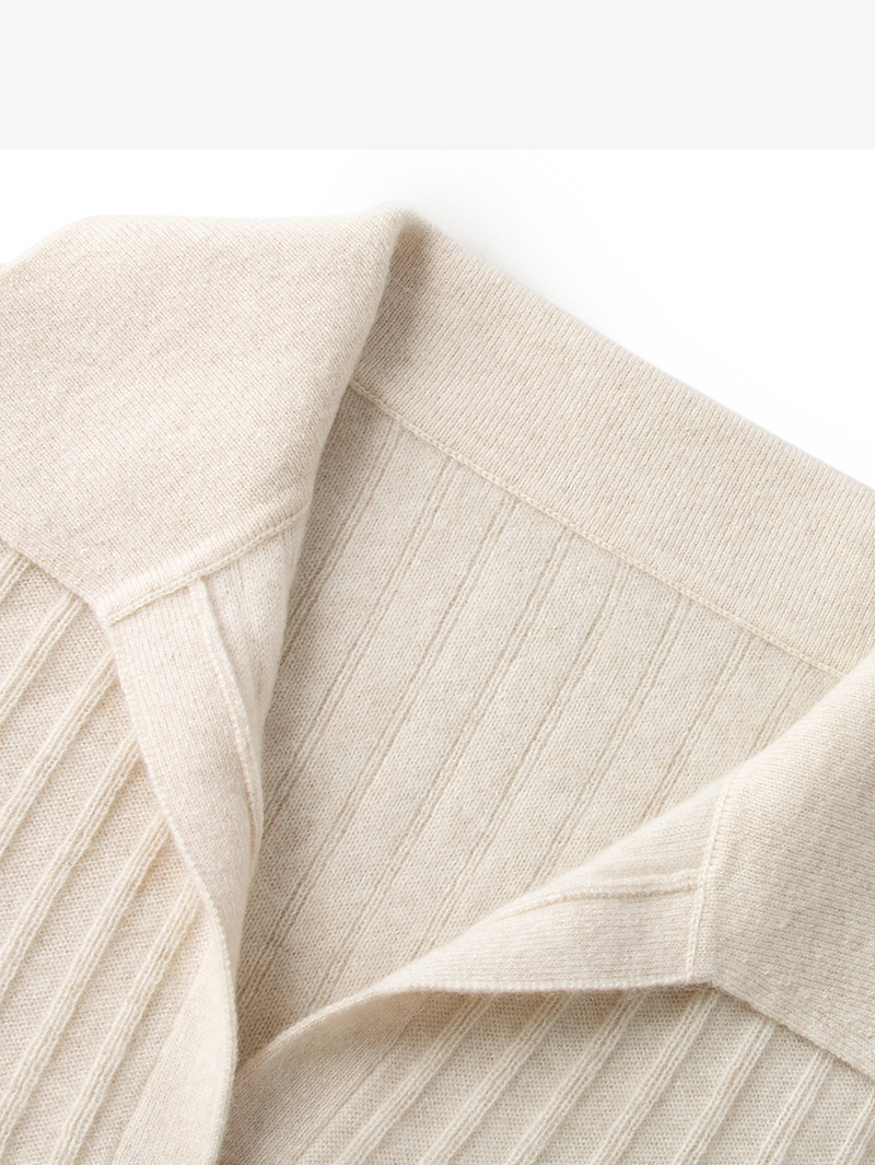 Rib Polo Cashmere Sweater - MEILLEUR MOMENT OFFICIAL STORE NEW YORK 