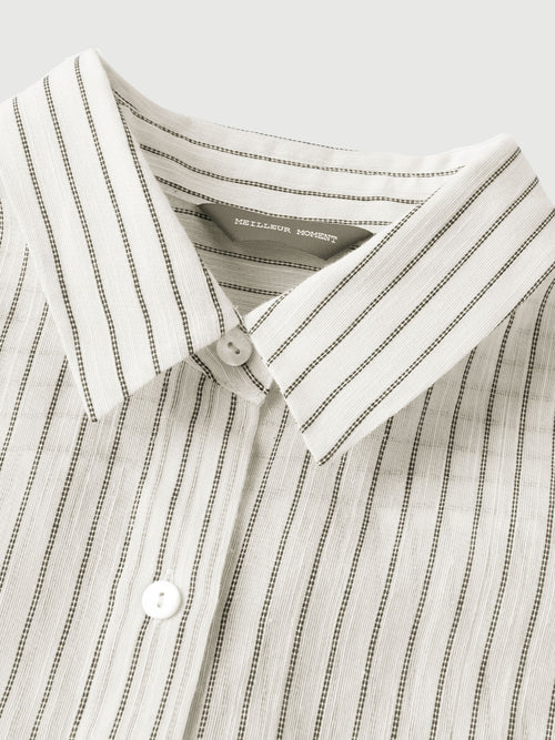Load image 1 in gallery view. Pinstriped Cotton Shirt