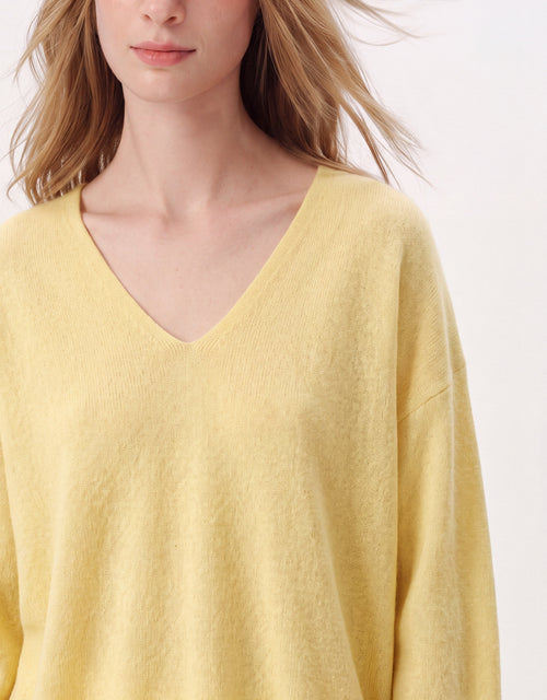 Load image 1 in gallery view. Relaxed V-Neck Raglan Sweater