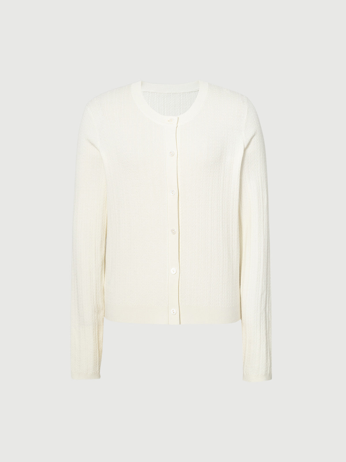 Viscose Fine-Knit Cardigan