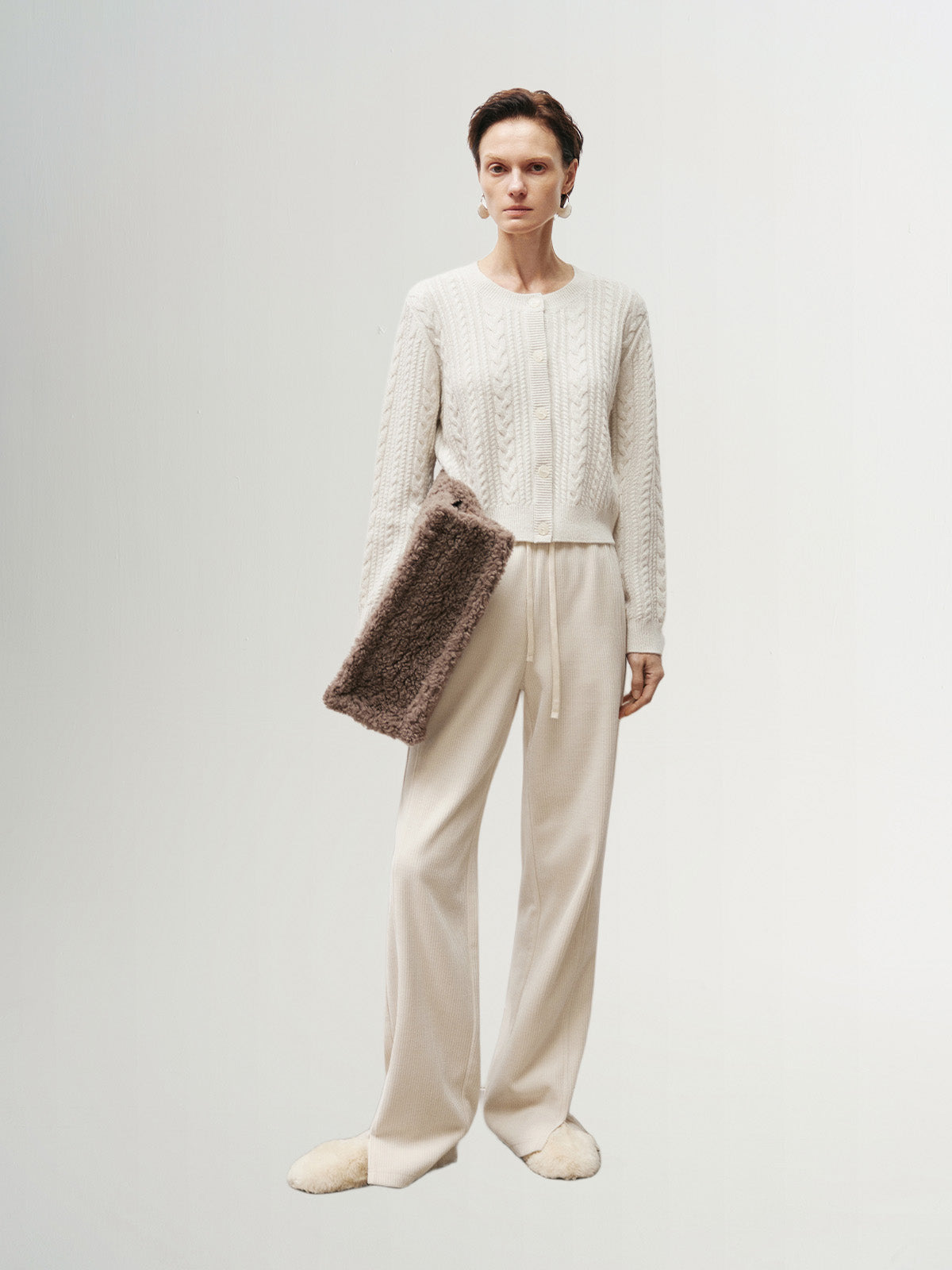 Cable Knit Cashmere Cardigan