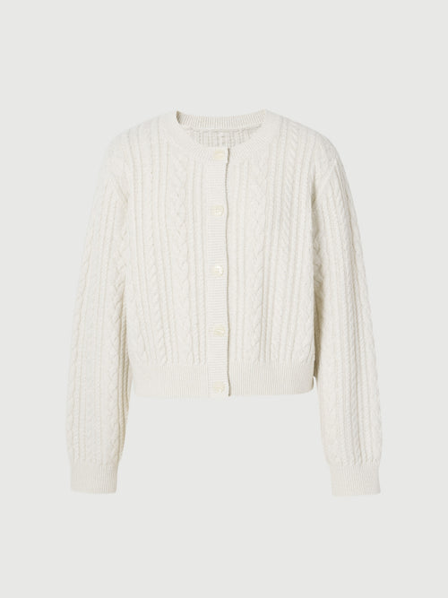 Load image 1 in gallery view. Cable Knit Cardigan 5F1230401