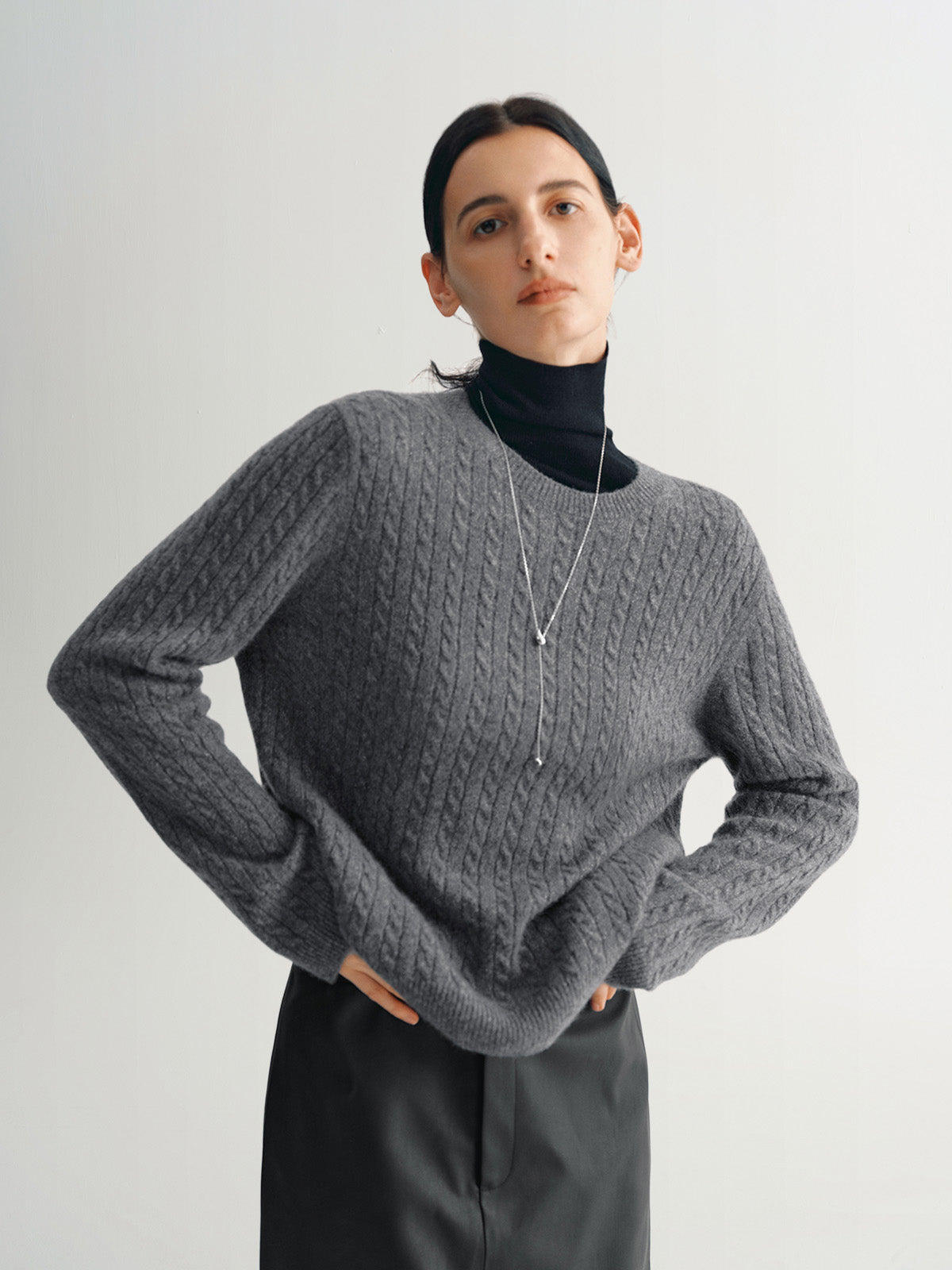 Cashmere Blend Crew-Neck Sweater