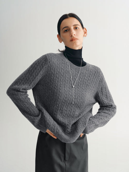 Load image 1 in gallery view. Cashmere Blend Crew-Neck Sweater