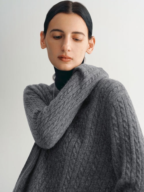 Load image 1 in gallery view. Cashmere Blend Crew-Neck Sweater