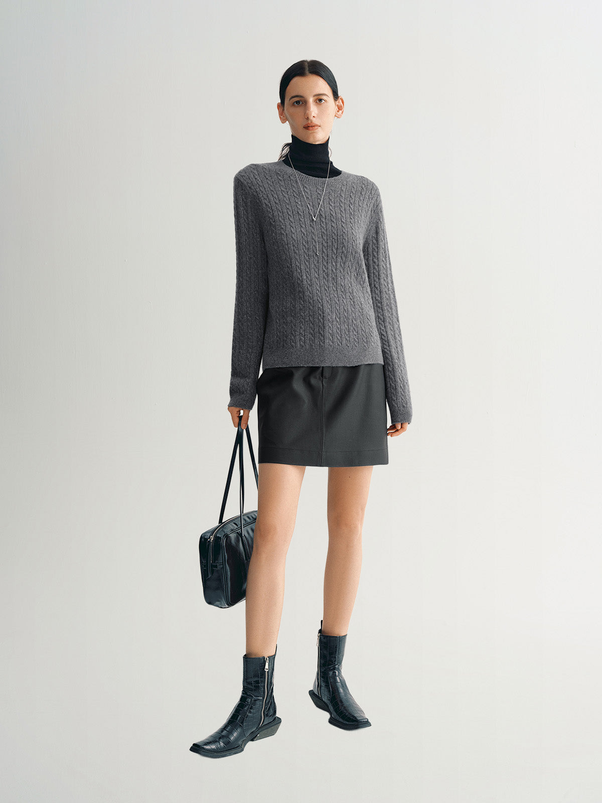 Cashmere Blend Crew-Neck Sweater