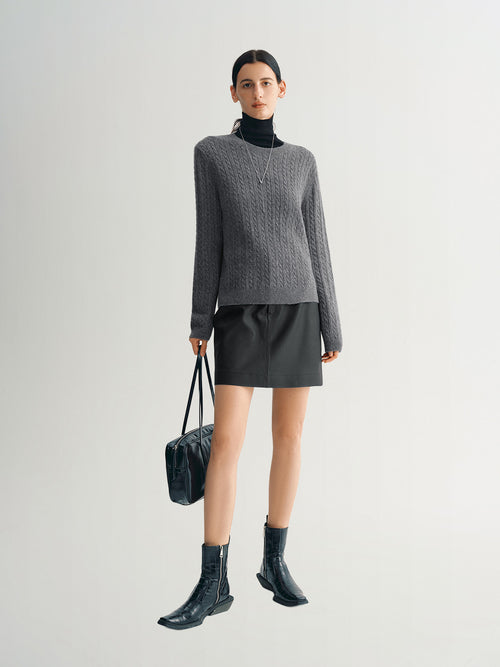 Load image 1 in gallery view. Cashmere Blend Crew-Neck Sweater
