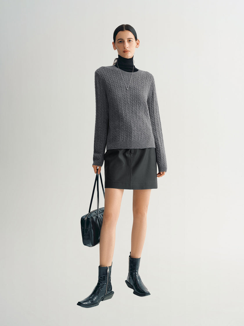 Cashmere Blend Crew-Neck Sweater