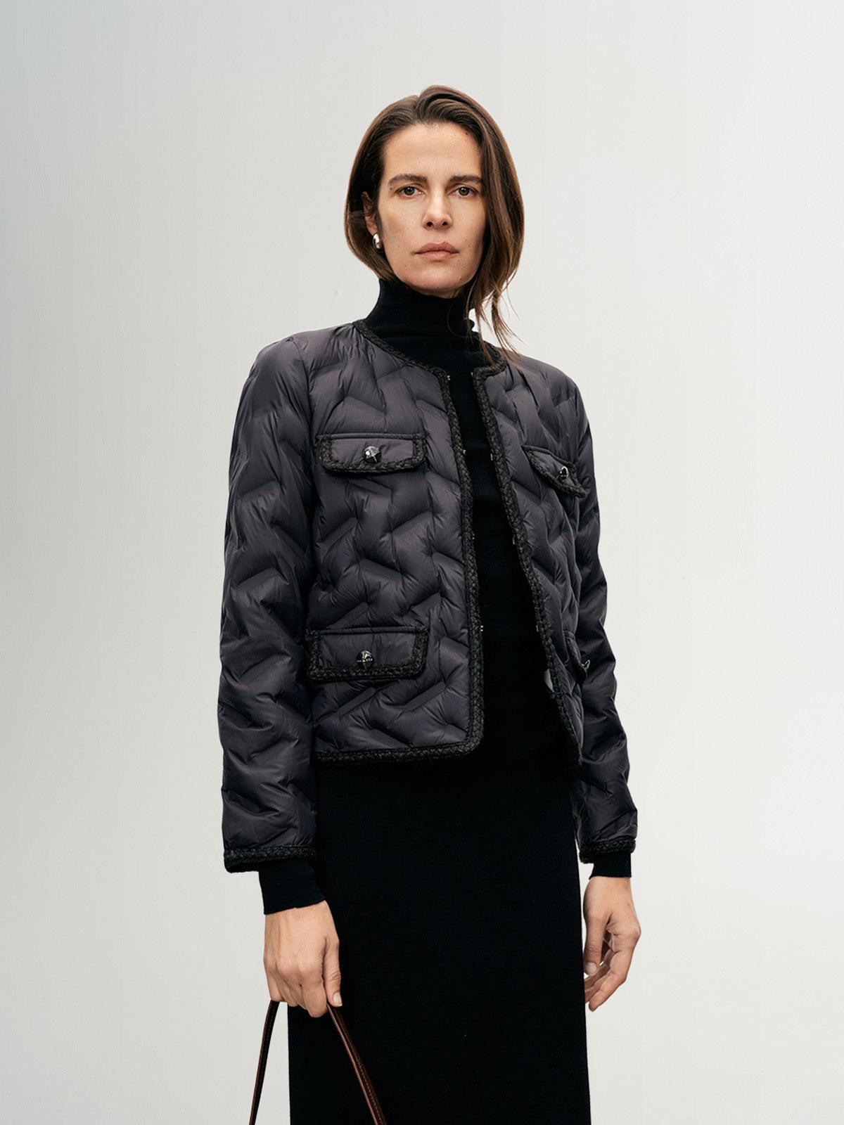 Light Tweed Down Jacket