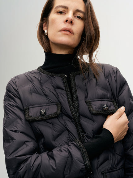 Light Tweed Down Jacket