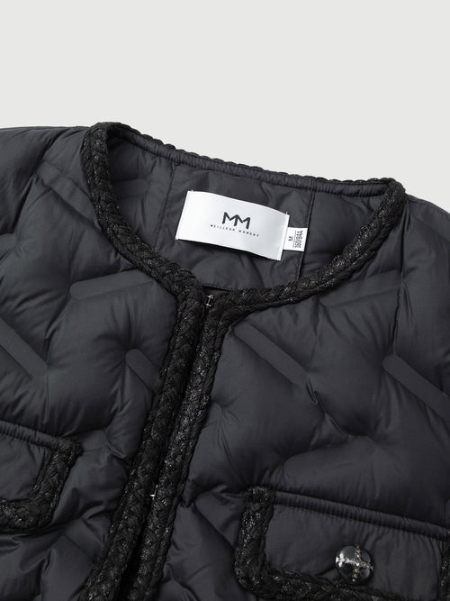 Load image 1 in gallery view. Light Tweed Down Jacket