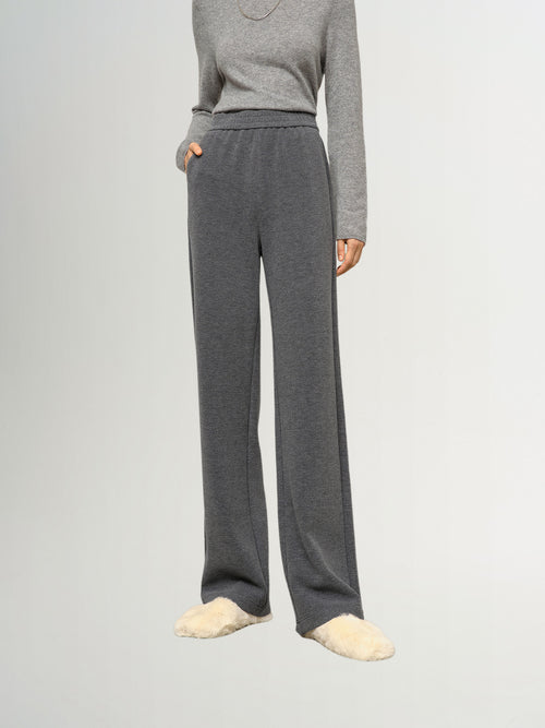 Load image 1 in gallery view. Straight Elastic Trousers