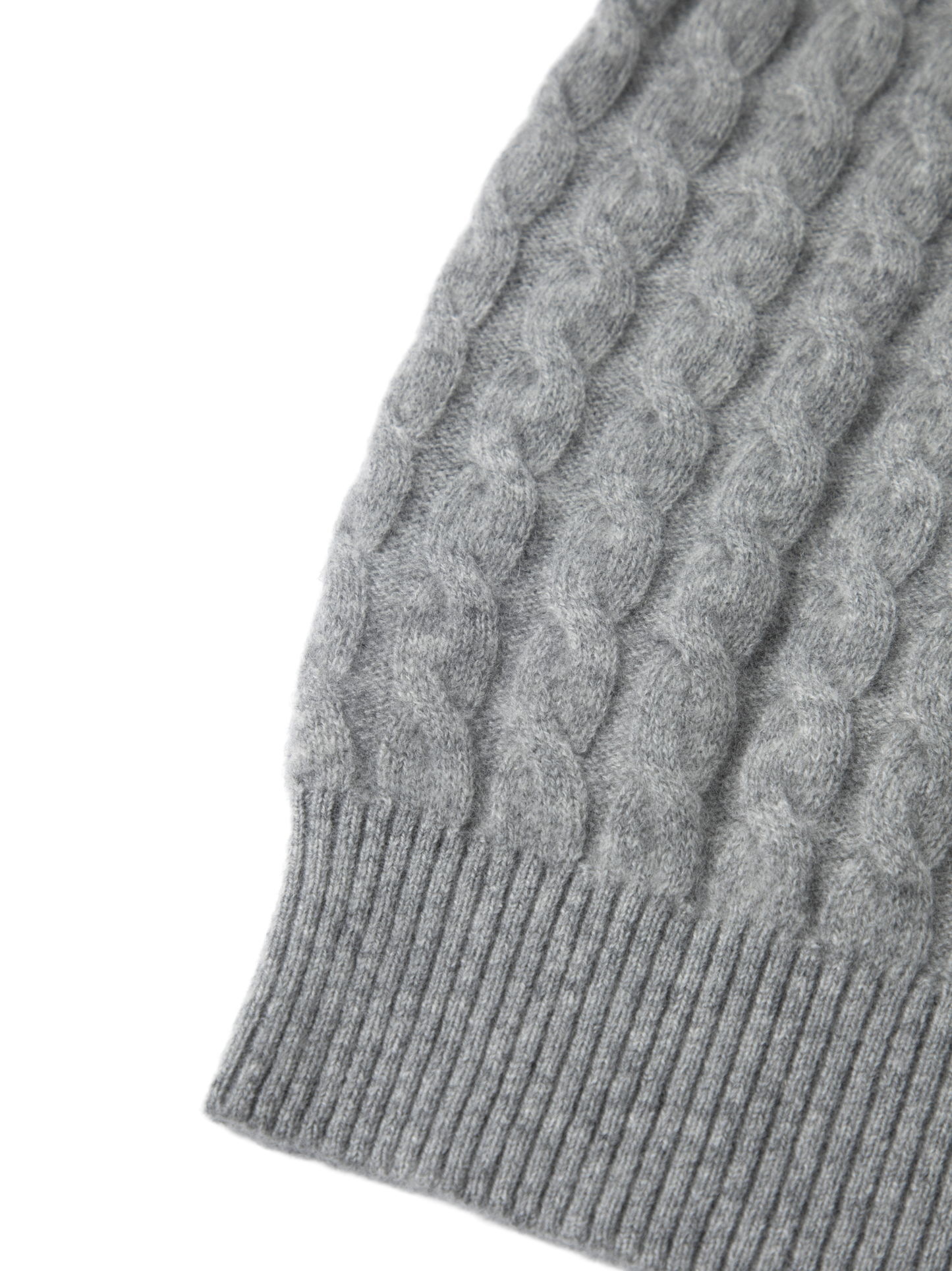 Pure Cashmere Cable-Knit Short Sleeve Polo