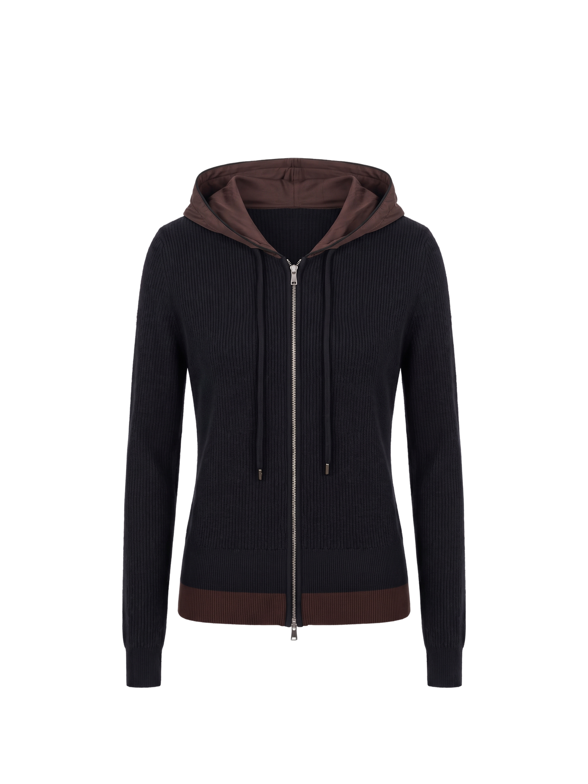 Layered Hooded Zip Hoodie