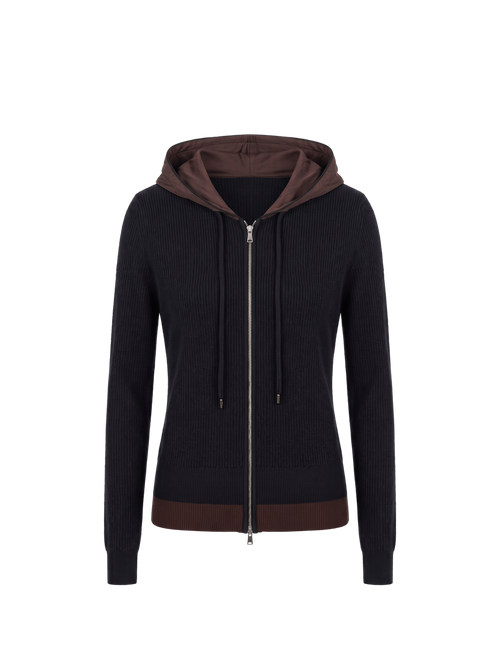 Load image 1 in gallery view. Layered Hooded Zip Hoodie