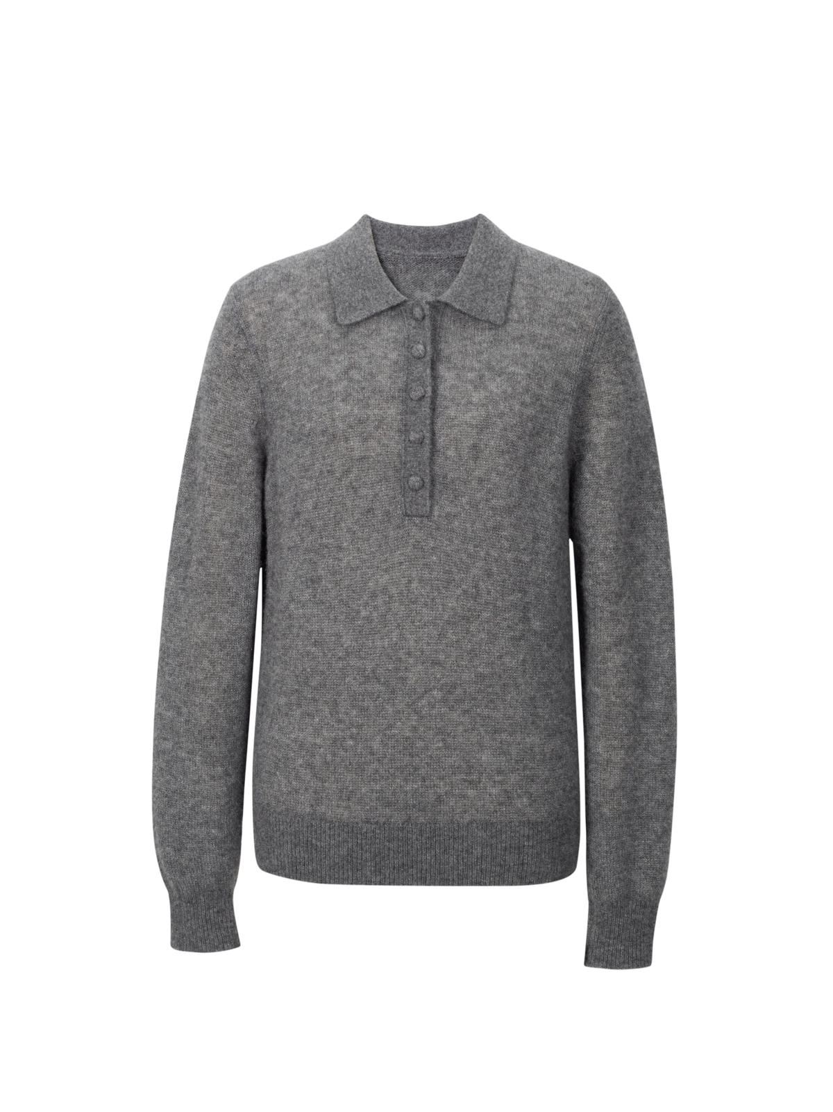Relaxed Cashmere-Silk Polo Sweater