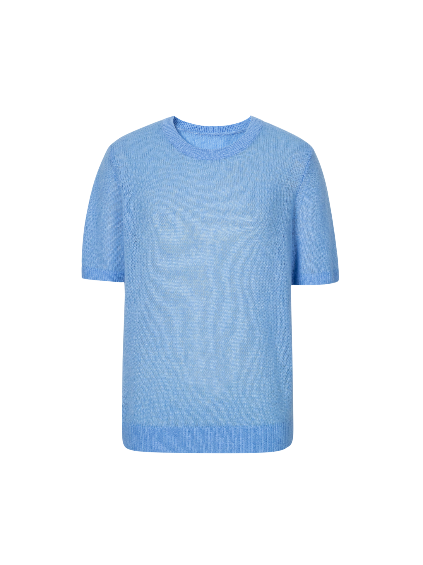 Lightweight Cashmere-Silk Short-Sleeve Sweater