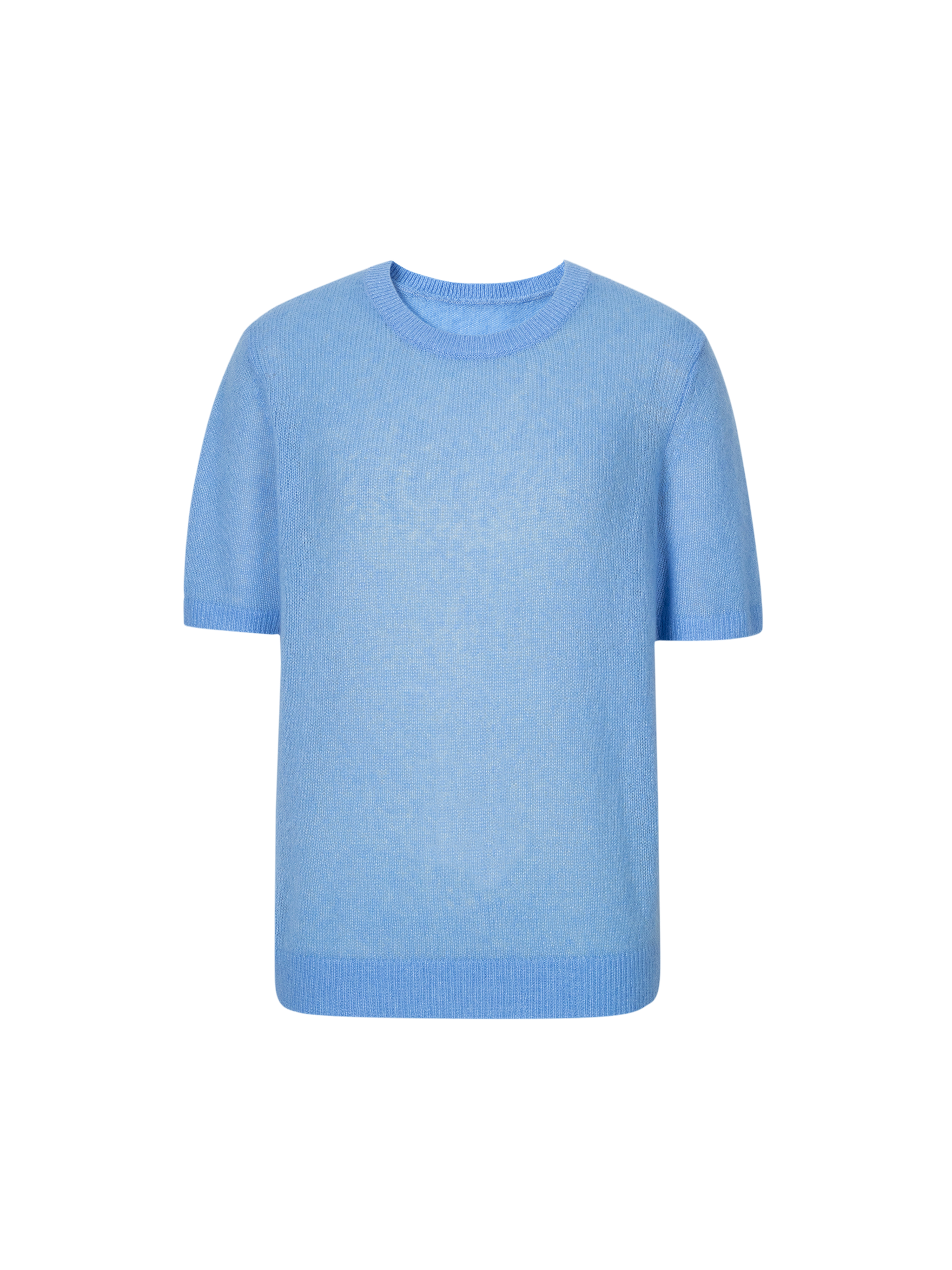Lightweight Cashmere-Silk Short-Sleeve Sweater