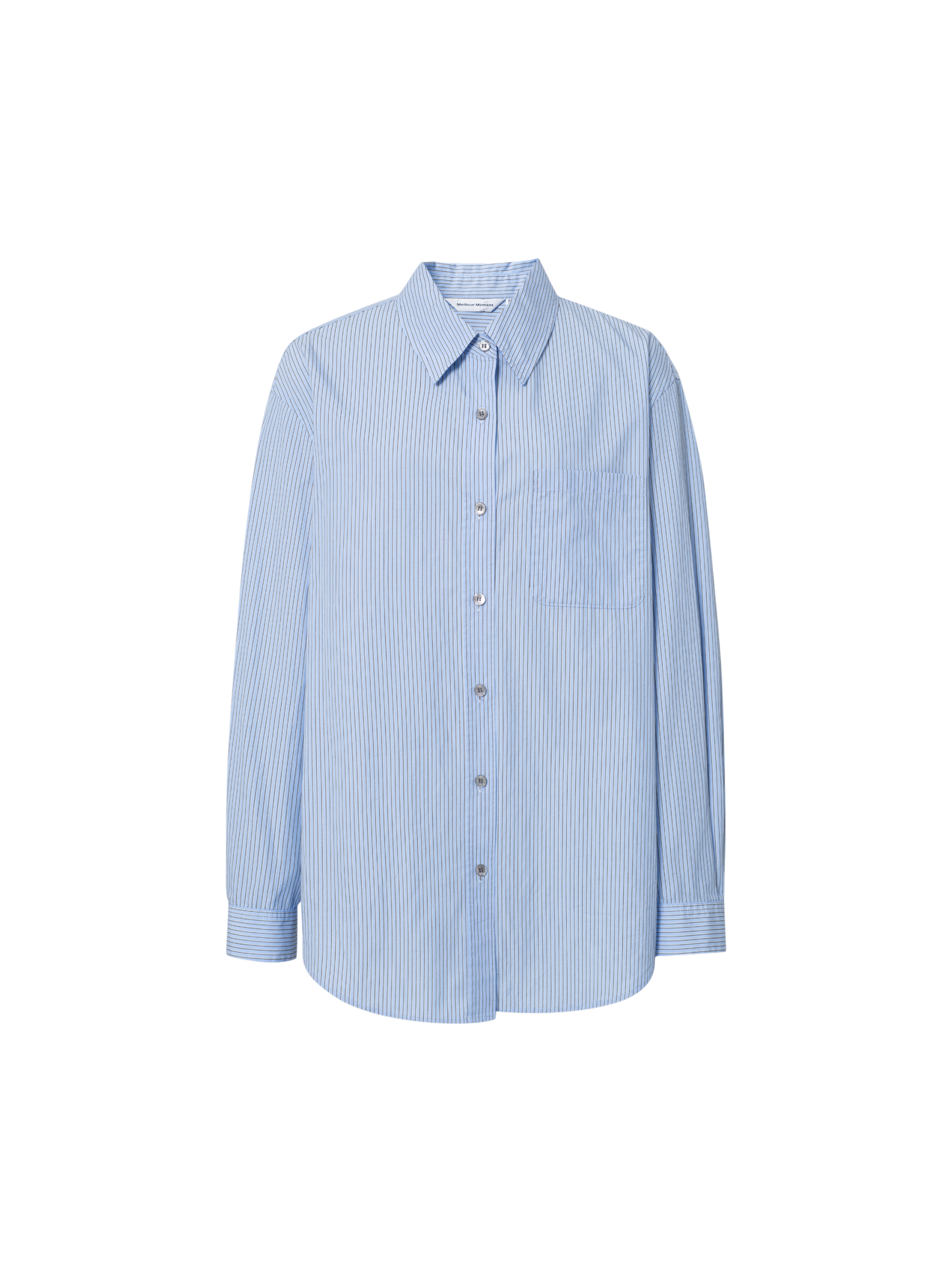Striped Cotton Detachable Tie Shirt
