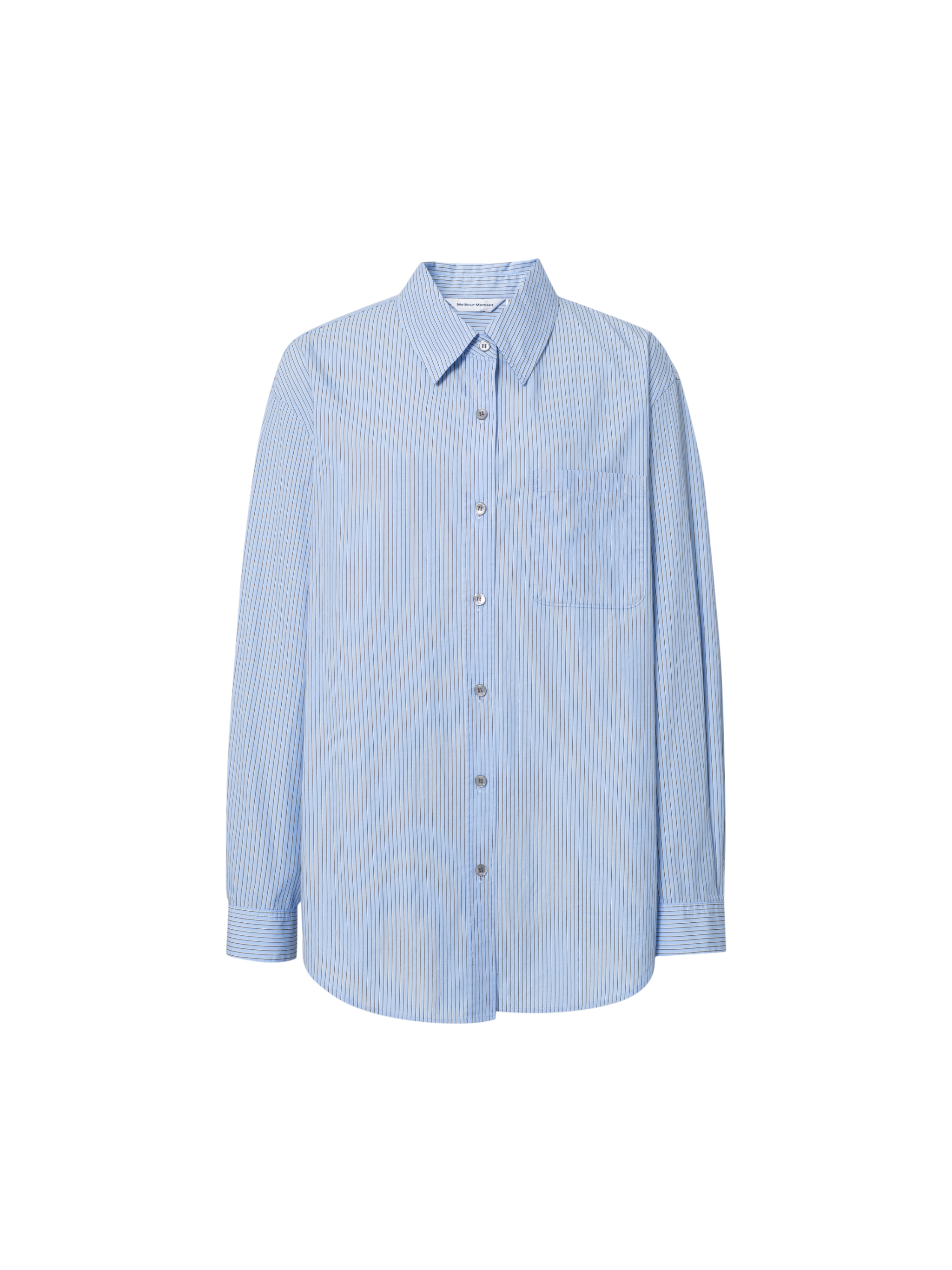 Striped Cotton Detachable Tie Shirt