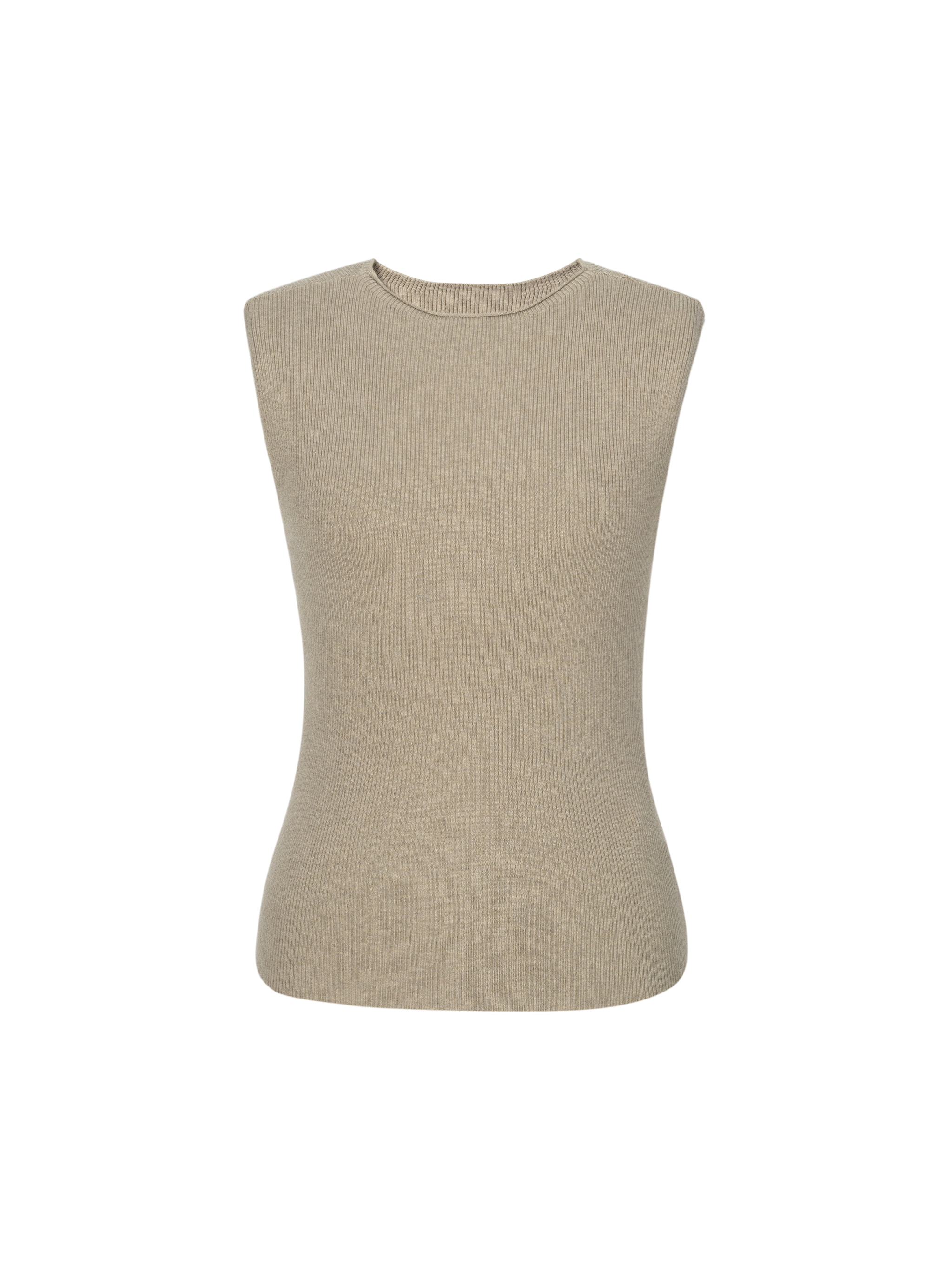 Crewneck Sleeveless Knit Tank