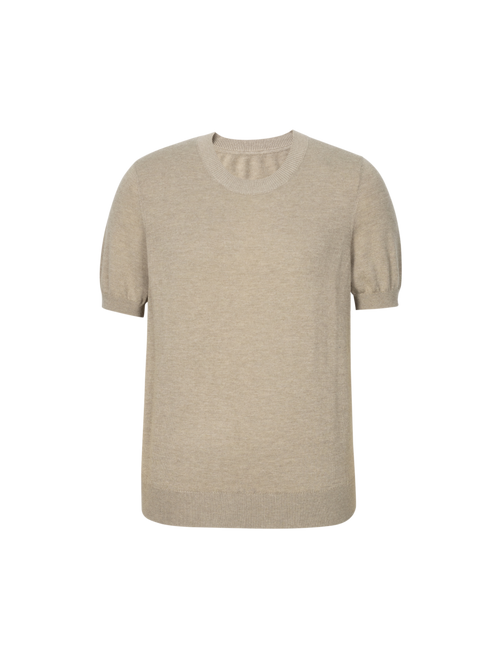 Load image 1 in gallery view. Cashmere Lightweight Short-Sleeve Top