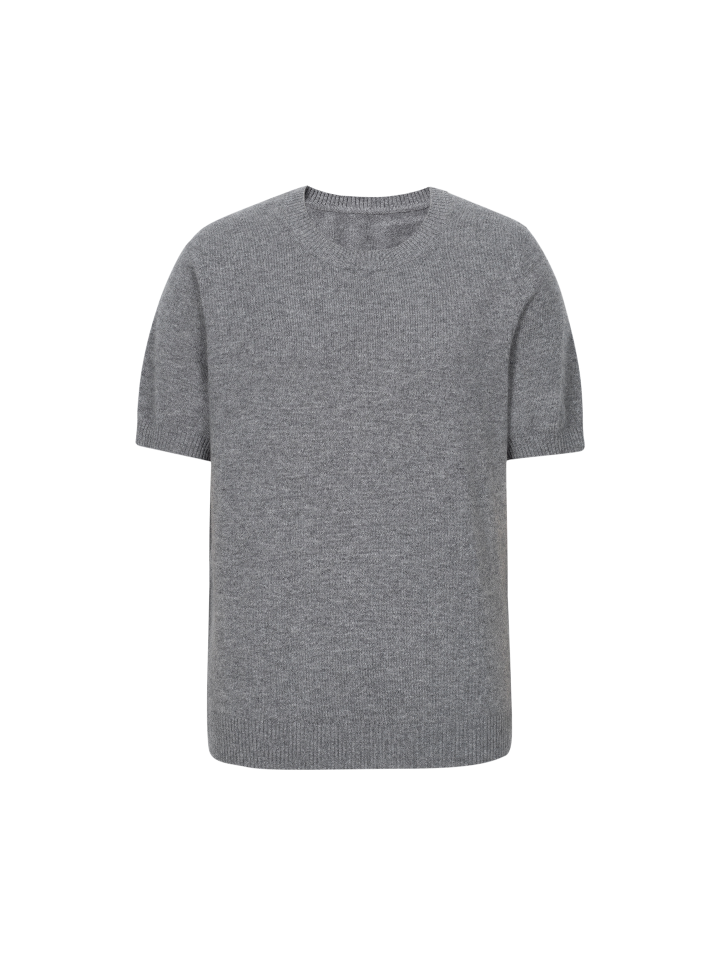 Pure Cashmere Crewneck Short-Sleeve Sweater