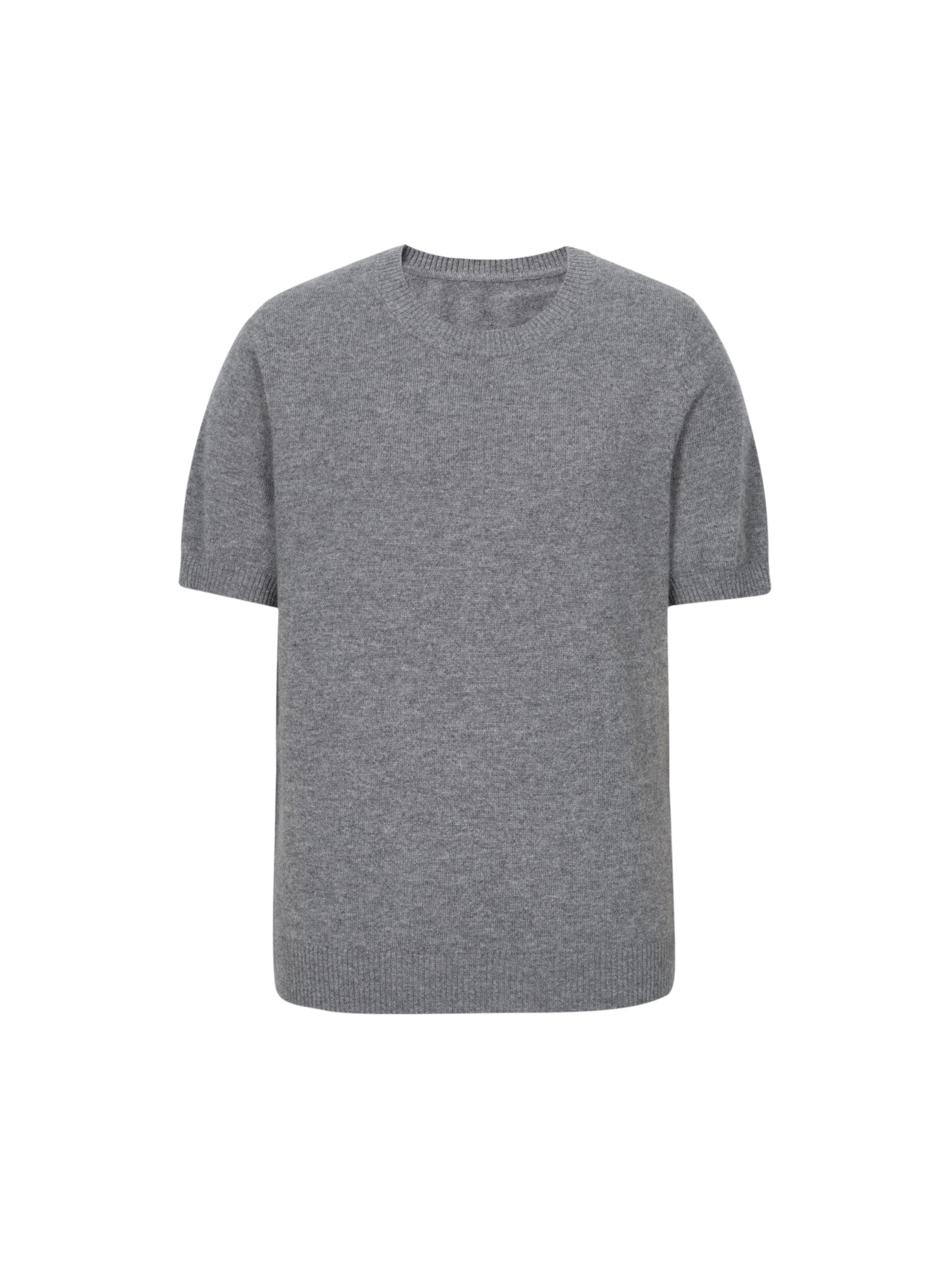 Pure Cashmere Crewneck Short-Sleeve Sweater
