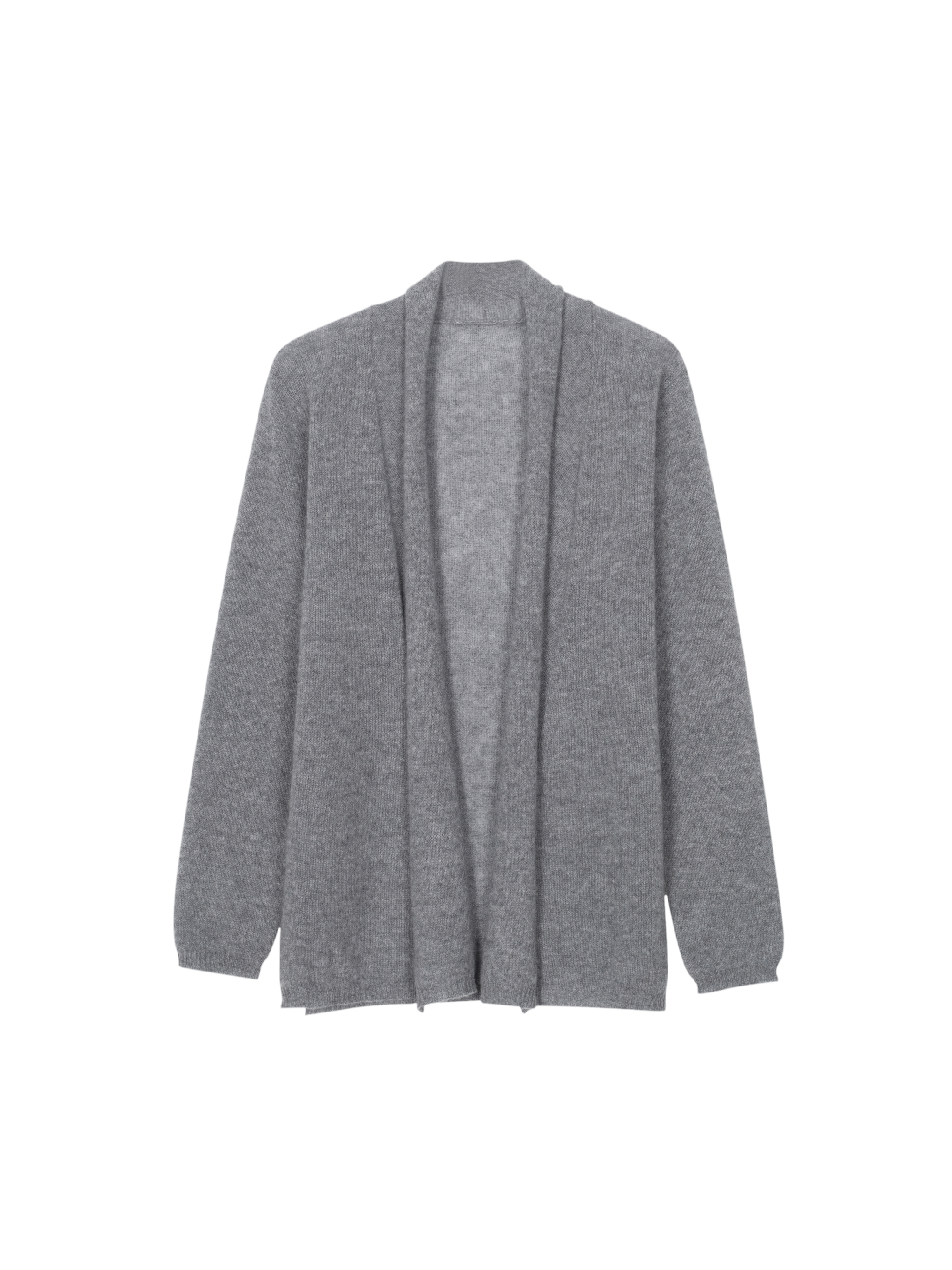 Pure Cashmere Drop-Shoulder Long-Sleeve Cardigan