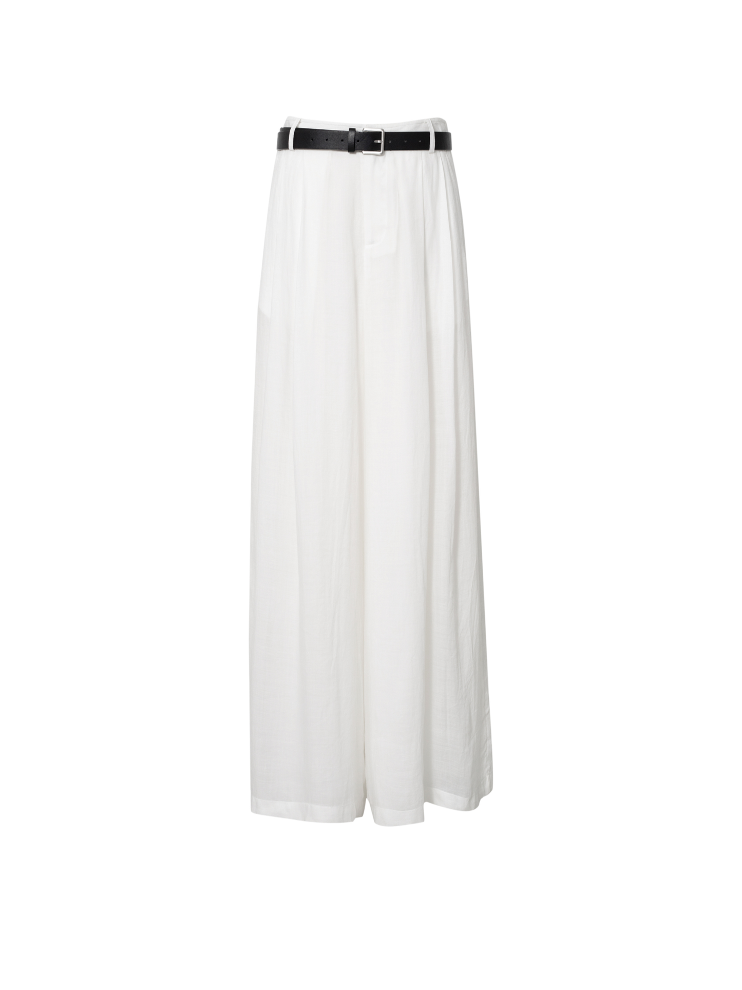 Relaxed Wide-Leg Linen-Blend Pants