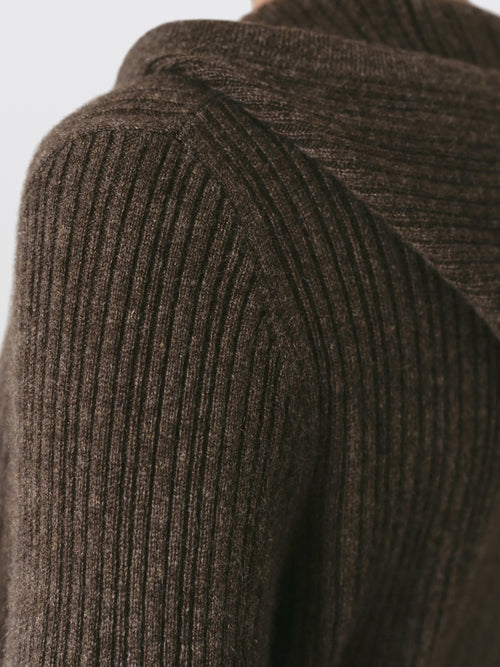 Load image 1 in gallery view. Hooded Zip-Up Cashmere Sweater