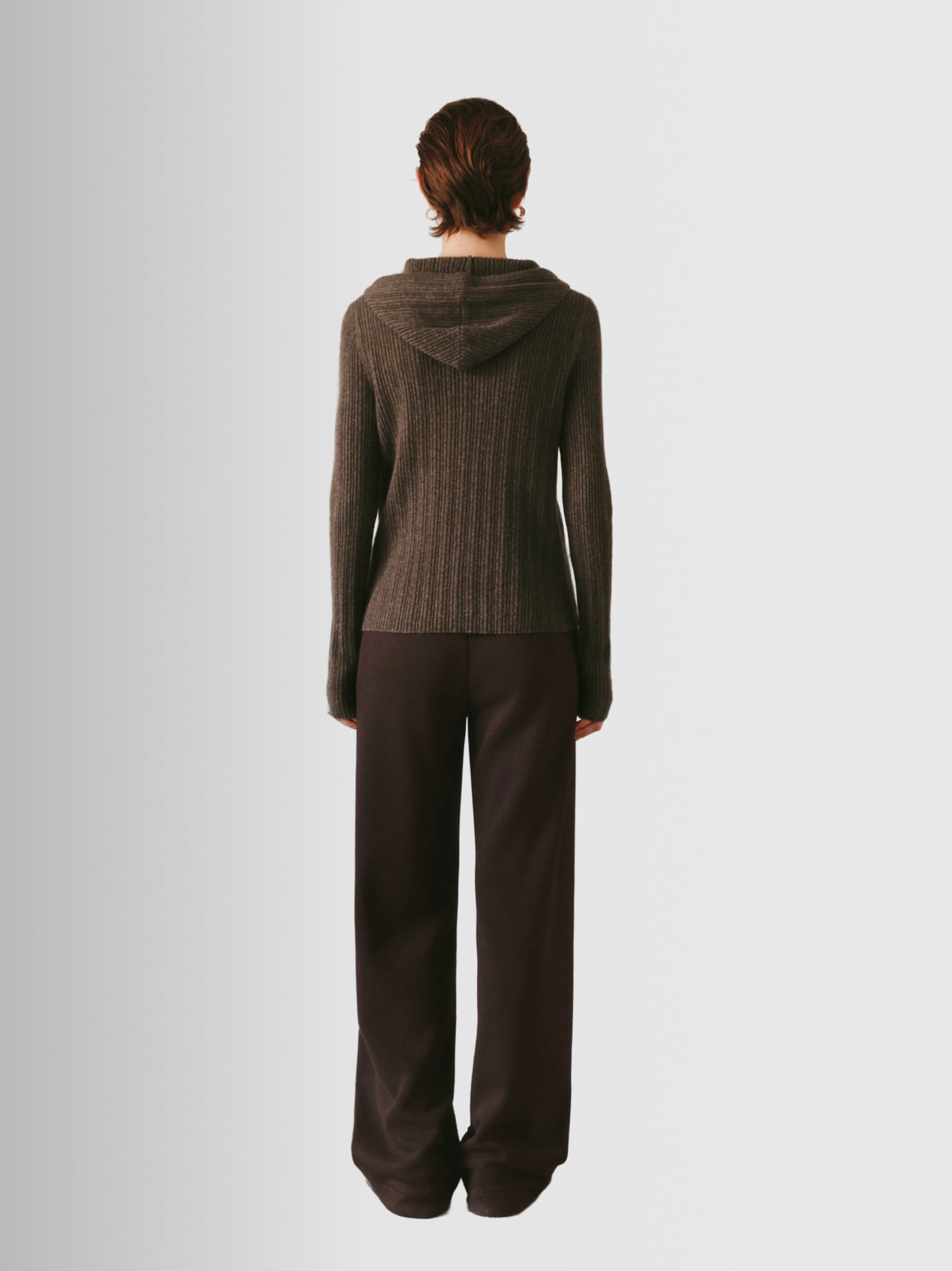 Hooded Zip-Up Cashmere Sweater