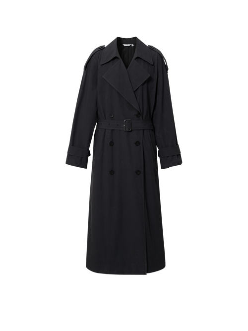 Load image 1 in gallery view. Classic Cotton Double-Breasted Trench Coat