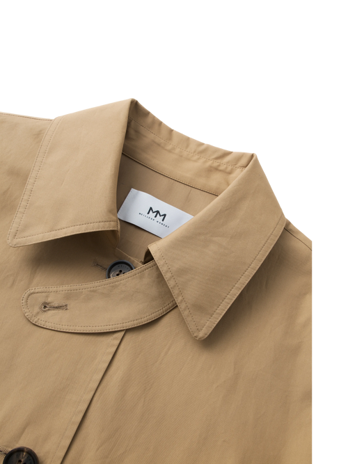 Load image 1 in gallery view. Beltless Trench Coat with Throat Latch