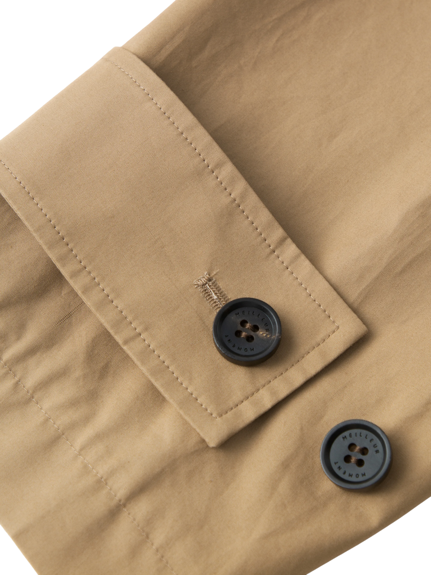 Beltless Trench Coat with Throat Latch
