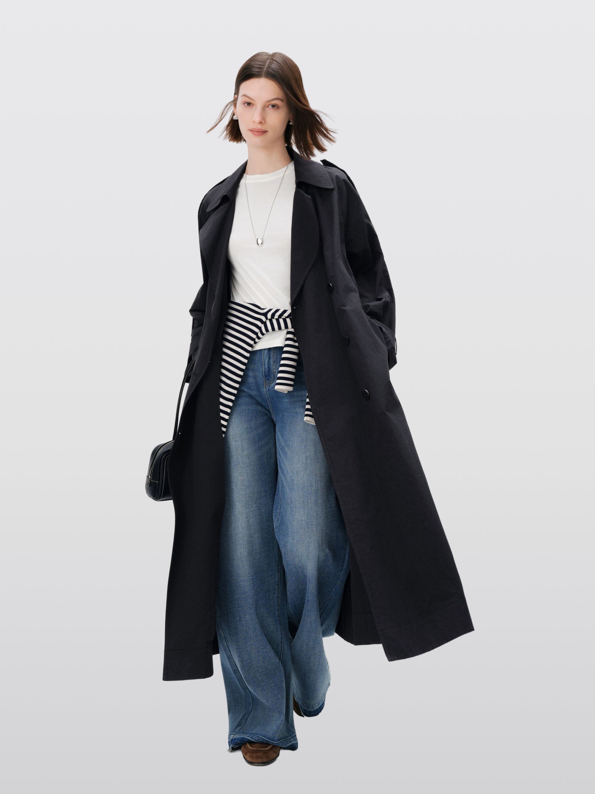 Classic Cotton Double-Breasted Trench Coat