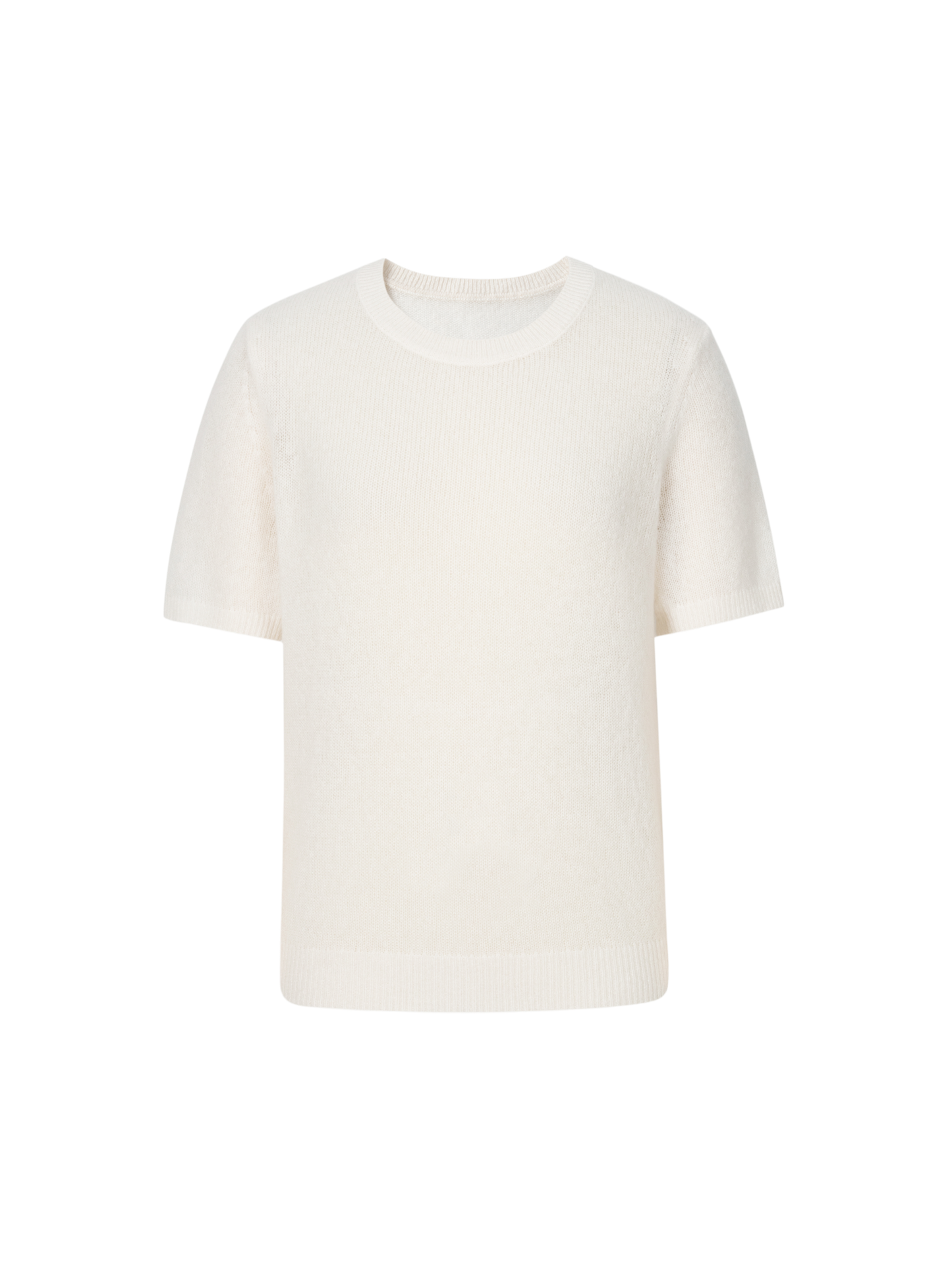 Lightweight Cashmere-Silk Short-Sleeve Sweater