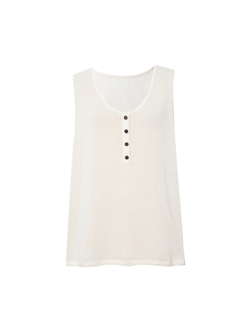 Load image 1 in gallery view. Button-Front V-Neck Knitted Sweater Vest