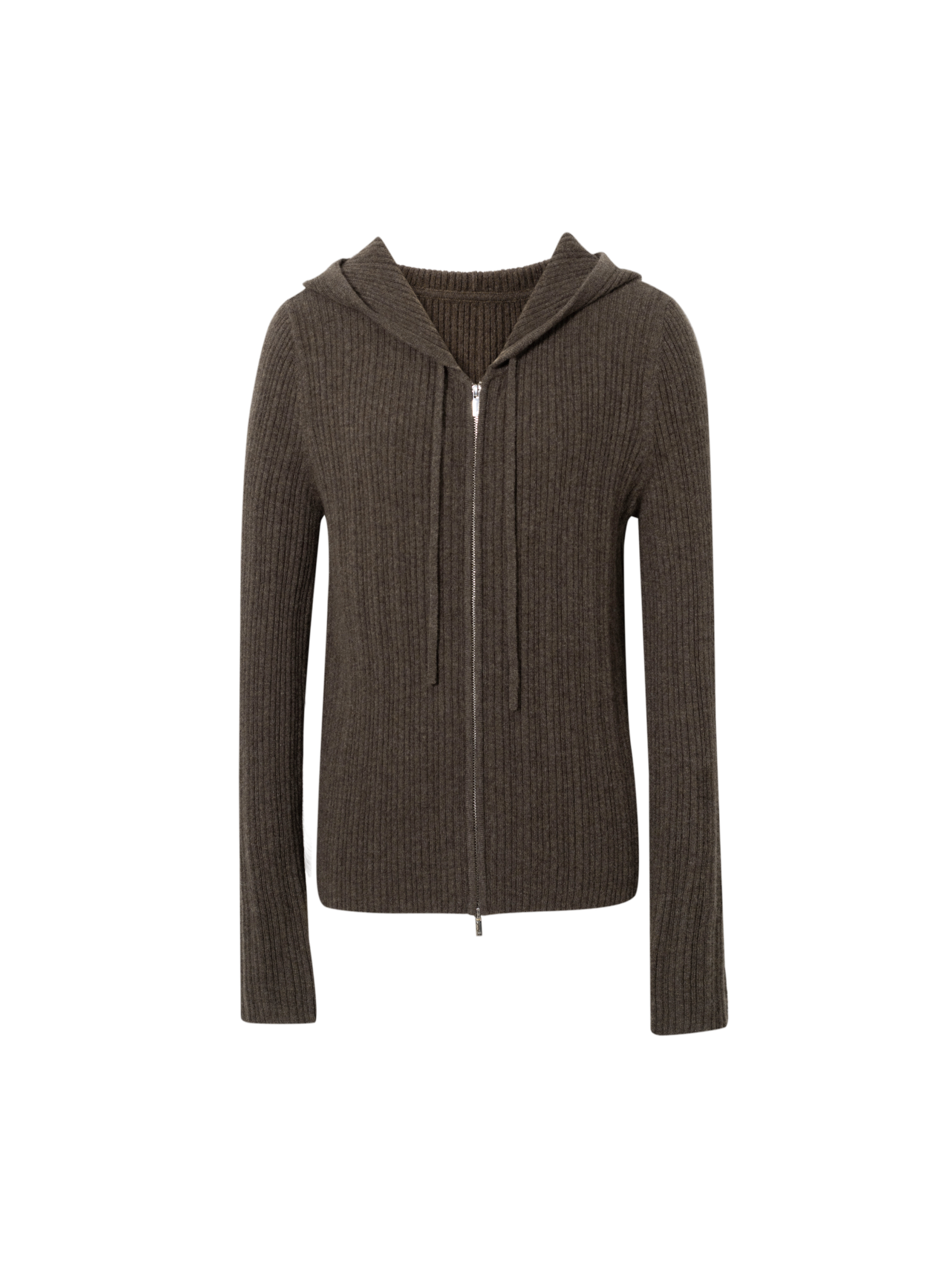 Hooded Zip-Up Cashmere Sweater