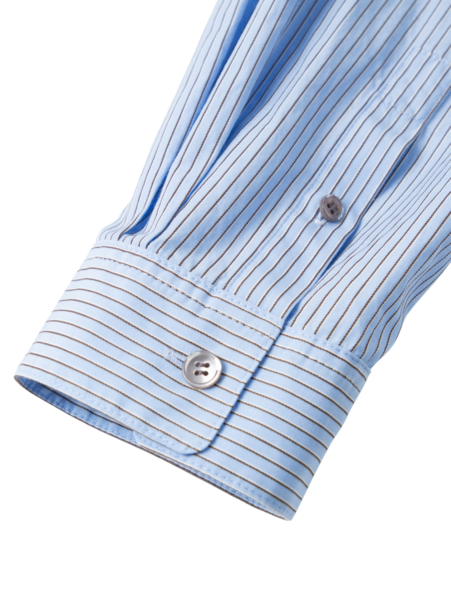 Striped Cotton Detachable Tie Shirt