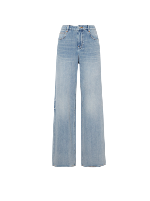 Load image 1 in gallery view. Wide-Leg Stretch Jeans