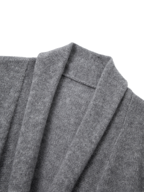 Load image 1 in gallery view. Pure Cashmere Drop-Shoulder Long-Sleeve Cardigan