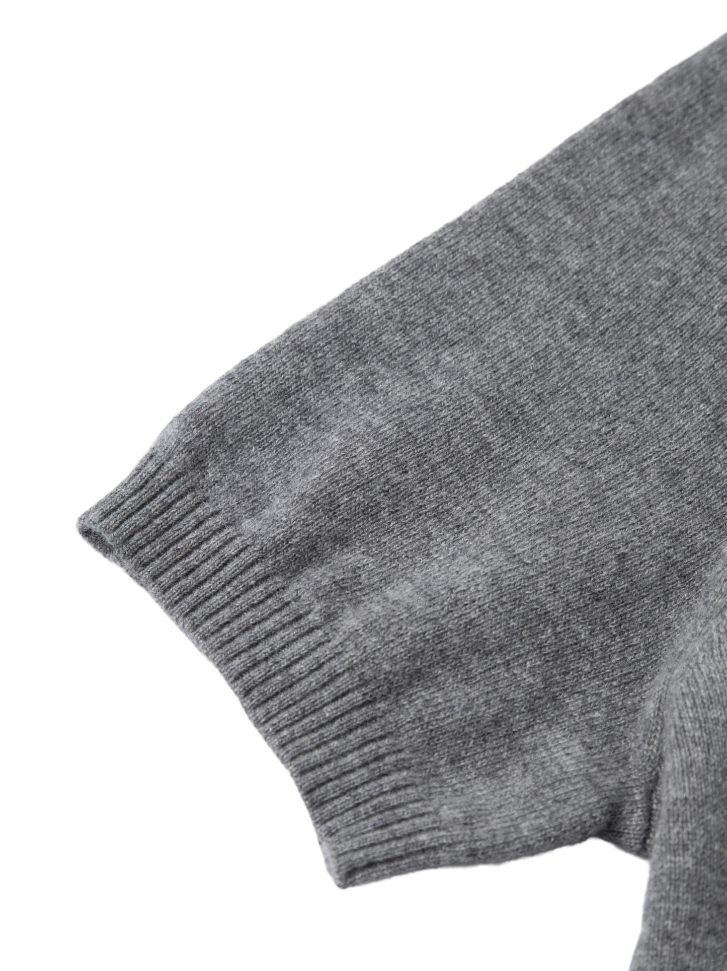 Pure Cashmere Crewneck Short-Sleeve Sweater
