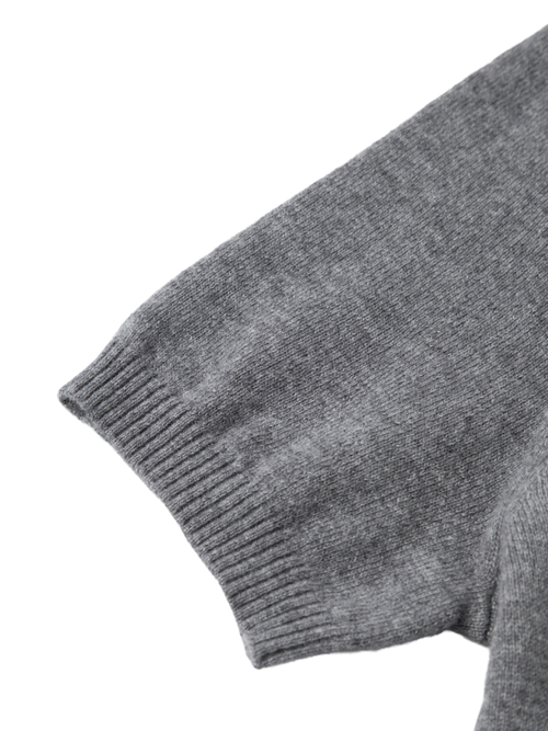 Load image 1 in gallery view. Pure Cashmere Crewneck Short-Sleeve Sweater
