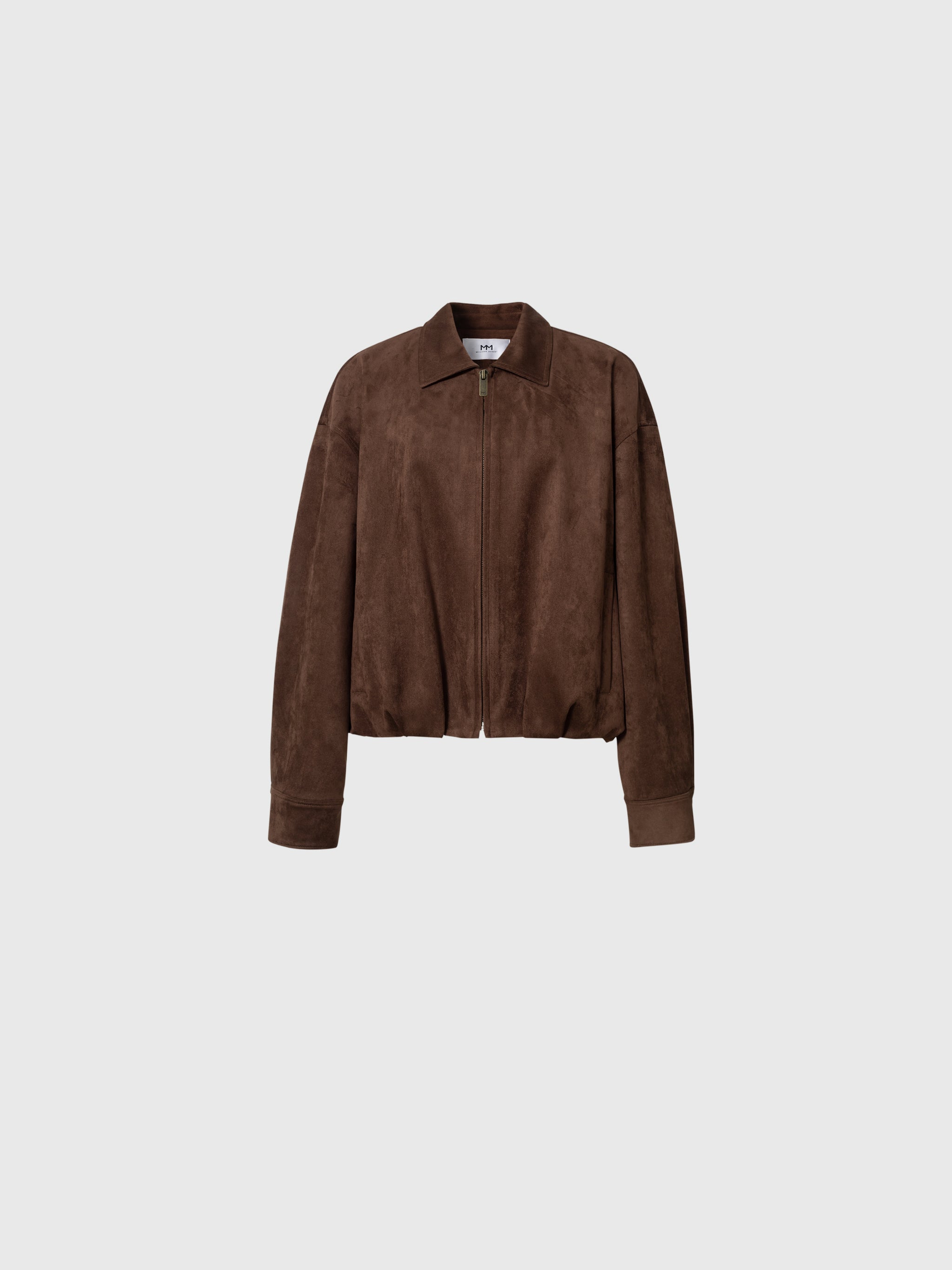 Soft Faux Suede Harrington Jacket