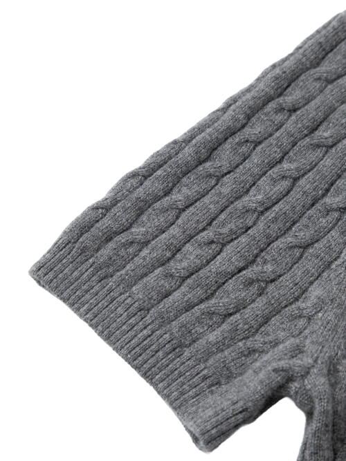 Load image 1 in gallery view. Crew Neck Short Sleeve Knit Sweater