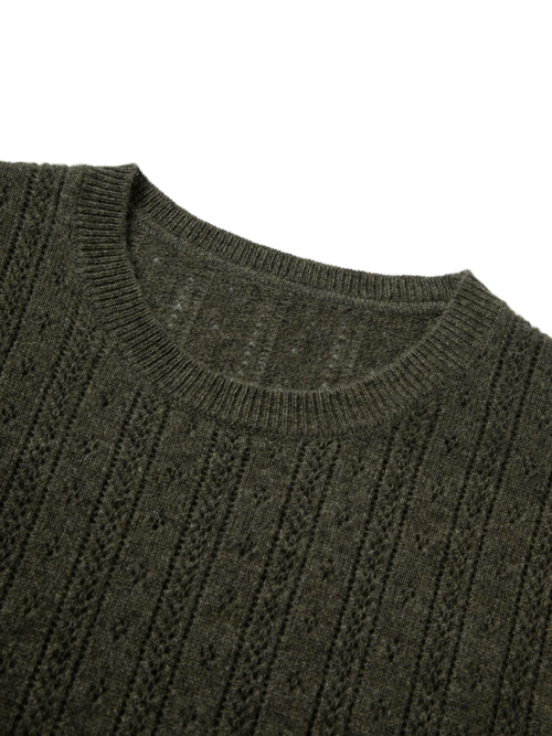 Load image 1 in gallery view. Crew Neck Short Sleeve Knit Sweater