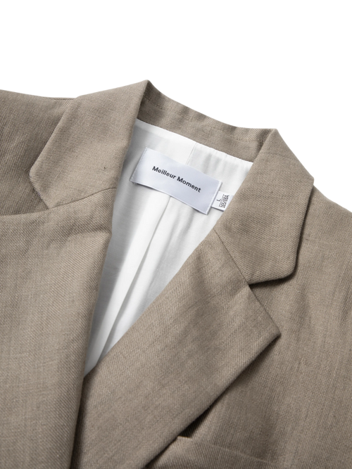 Load image 1 in gallery view. Linen Double-Breasted Blazer